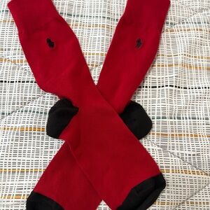 Polo by Ralph Lauren Red and Black Casual Socks
